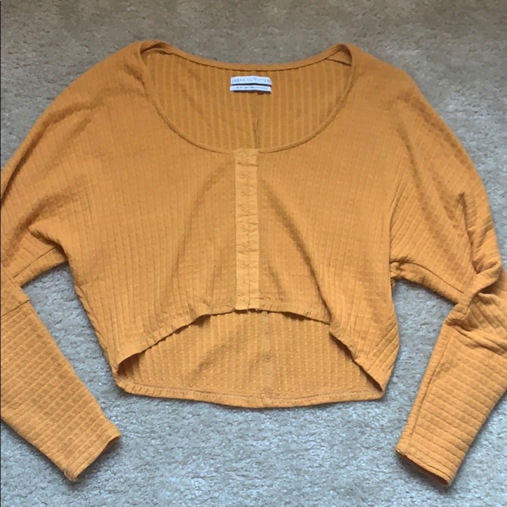 Mustard yellow cropped top